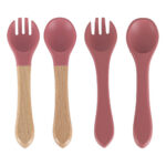 Naczynia-silikonowe-dla-dzieci-niemowlat-krab-zestaw-9-elementow-ciemny-roz-176352