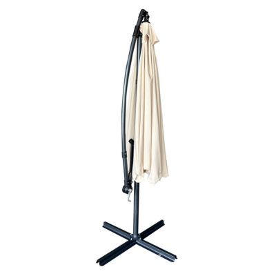 Большой складной садовый зонт LUARO с удлинителем 290 см бежевый