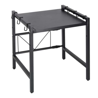 Кухонная полка над микроволновой печью регулируемый металлический органайзер 6 вешалок