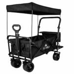 Wozek-transportowy-LUARO-plazowy-skladany-z-daszkiem-i-siatka-120l-czarny-184398
