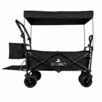 Wozek-transportowy-LUARO-plazowy-skladany-z-daszkiem-i-siatka-120l-czarny-184399