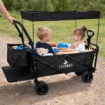 Wozek-transportowy-LUARO-plazowy-skladany-z-daszkiem-i-siatka-120l-czarny-184405