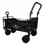 Wozek-transportowy-LUARO-plazowy-skladany-z-daszkiem-i-siatka-120l-czarny-184427
