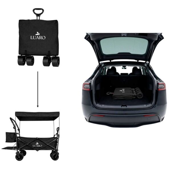 Wozek-transportowy-LUARO-plazowy-skladany-z-daszkiem-i-siatka-120l-czarny-184538 Wozek-transportowy-LUARO-plazowy-skladany-z-daszkiem-i-siatka-120l-czarny-184538
