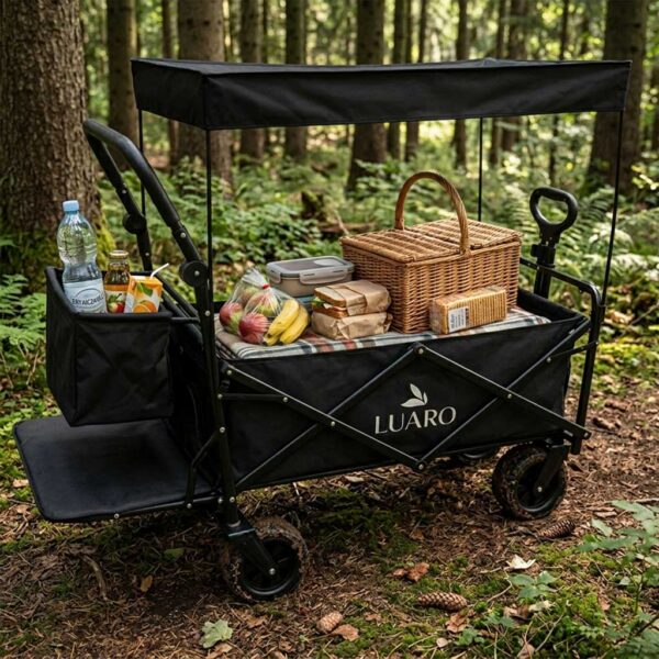 Wozek-transportowy-LUARO-plazowy-skladany-z-daszkiem-i-siatka-120l-czarny-184548 Wozek-transportowy-LUARO-plazowy-skladany-z-daszkiem-i-siatka-120l-czarny-184548